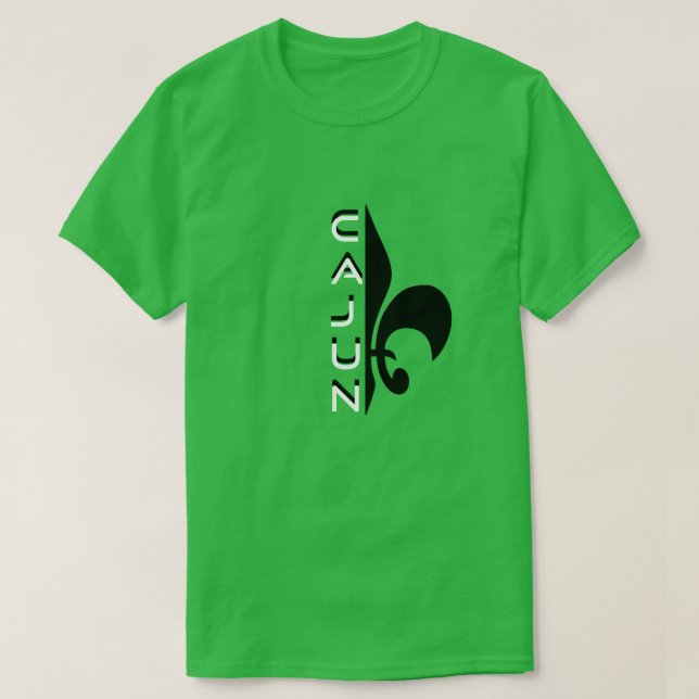 Cajun Half Fleur De Lis Tee Shirt (Design Front)
