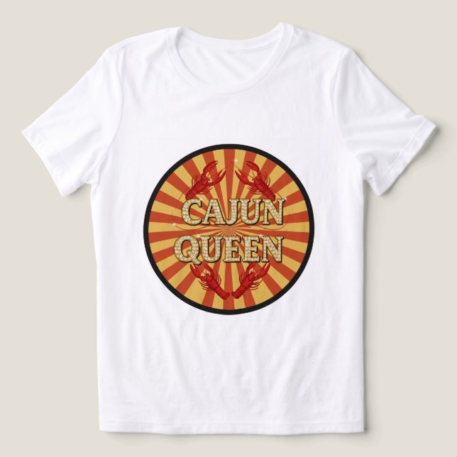 Cajun Queen Sparkling Crawfish Tee! ✨👑 Tri-Blend Shirt (Design Front)