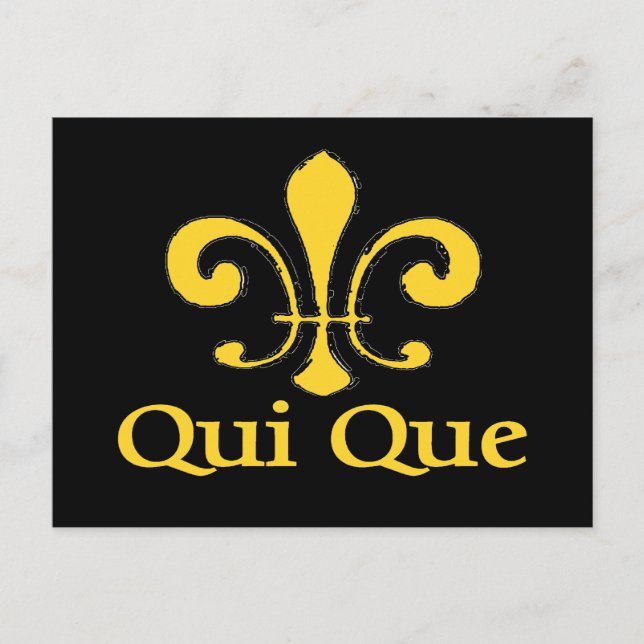 Cajun Qui Que Postcard (Front)