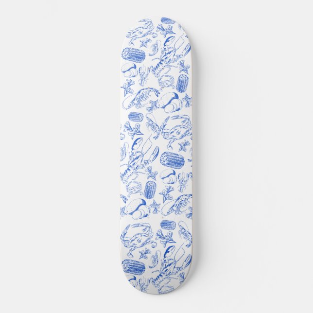 Cajun Seafood Boil – Southern Coastal Food Art Skateboard (Front)