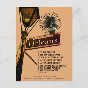 Cajun Spice Mix Recipe Postcard