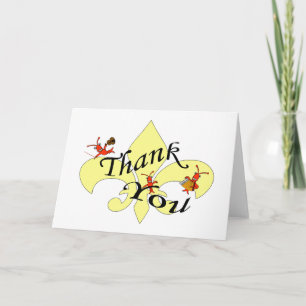 Cajun Themed Crawfish Thank You Card