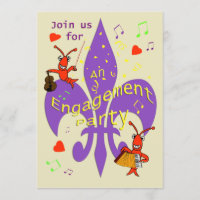 Cajun Themed Engagement Party Invitation