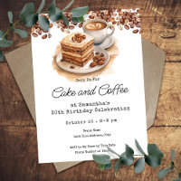 Cake and Coffee 30th Adult Birthday
