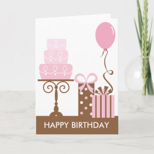 Cake and Presents Birthday Card