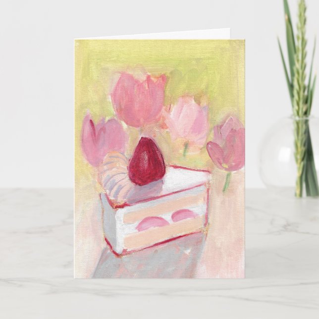 Cake and Tulip Card (Front)