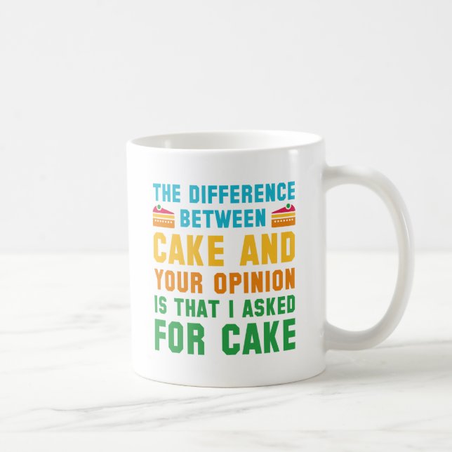 Cake And Your Opinion Coffee Mug (Right)
