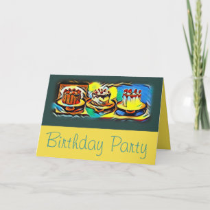 Cake Art Jazz Anniversaire Fête Invitation