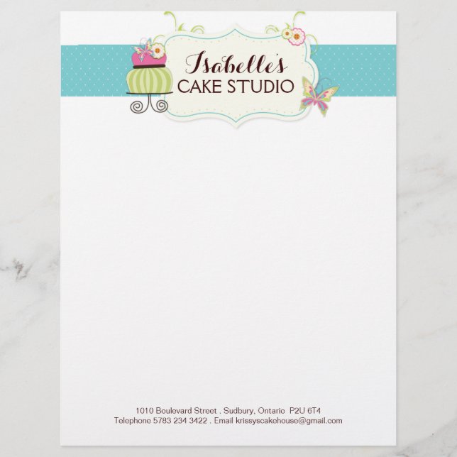 Cake Bakery Letterhead (Front)