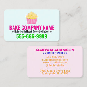 Cake Bakery Logo & Slogan   Professional Company Business Card