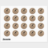 Cake Bakery Thank You For Your Order Rustic Kraft Classic Round Sticker (Sheet)