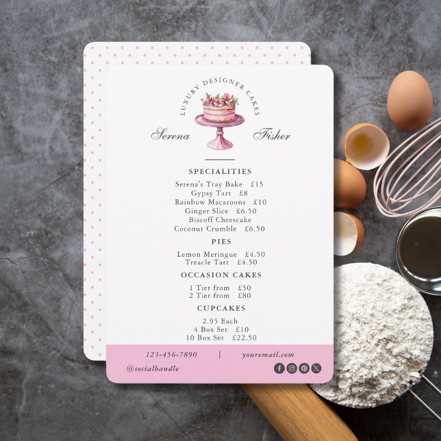 Cake Bakery Your Own Logo Cafe Menu Price List (Creator Uploaded)