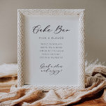 Cake Bar Wedding Print Sign Reception Decor<br><div class="desc">Our cake bar display sign features hand lettered typography for a minimal and elegant way to let your guests choose their favorite flavor of cake at your wedding reception or event.</div>