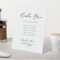 Cake Bar Wedding Tabletop Sign Reception Decor