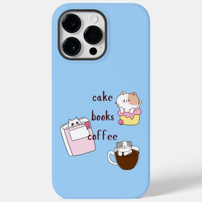 Cake Books Coffee Case-Mate iPhone Case (Back)