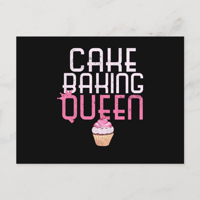 cake  cake baking queen cupcake bakers pastry chef postcard (Front)
