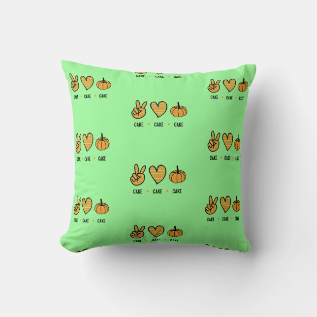 Cake Cake Cake Throw Pillow (Front)