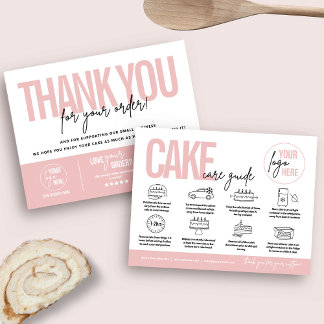 Cake Care Guide, V2 Cake Care Instructions Postcard