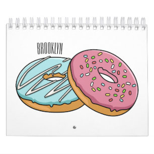 Cake cartoon illustration calendar