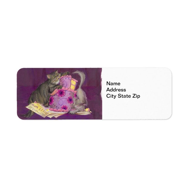 Cake Cats Return Address Labels (Front)