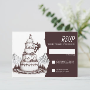 Cake Climbers Wedding RSVP Card