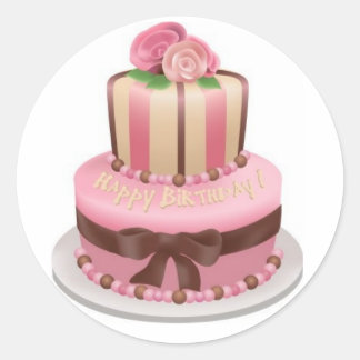 cake_clip_art classic round sticker