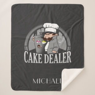 Cake Dealer Funny Bakery Owner Gag Sherpa Blanket