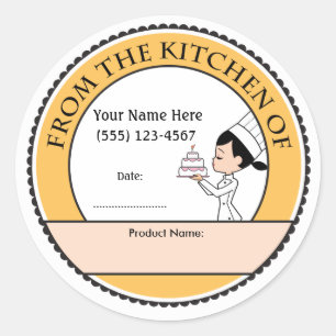 Cake Decor Personalized Baking Sale Labels