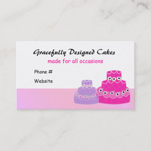 Cake Decorating Company Business Card