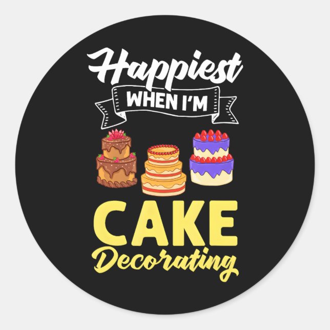 Cake Decorating Ideas Beginner Decorator Recipe Classic Round Sticker (Front)
