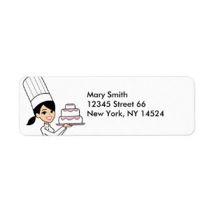 Cake Decorator Baker Chef Return Address Label