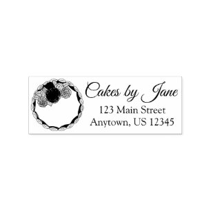 Cake Decorator Bakery Pastry Chef Floral Fondant Rubber Stamp