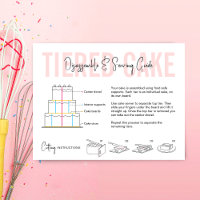 Cake Disassemble & Serving Guide Blush Pink Bakery