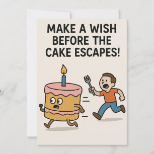 Cake Escape Chase Holiday Card