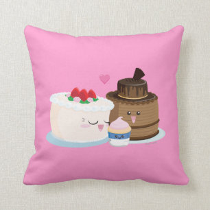 Cake Family Throw Pillow