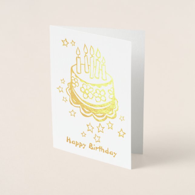 Cake Foil Birthday Card (Front)