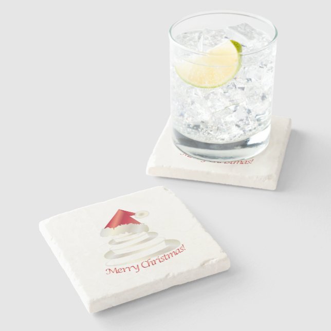 Cake for Santa Stone Coaster (Side)