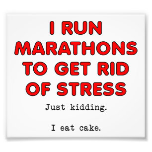 Cake for Stress Funny Poster