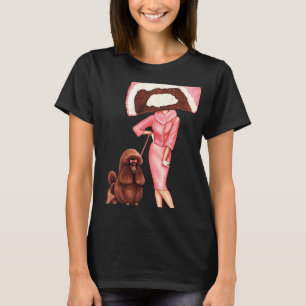 Cake Head Snow Cake Poodle Pin Up T-Shirt
