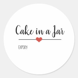 Cake in a Jar white Classic Round Sticker