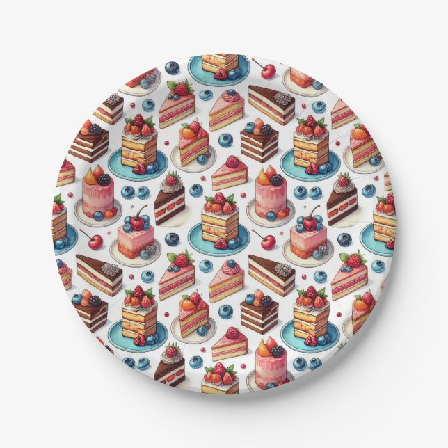 Cake in Your Face Paper Plate (Front)