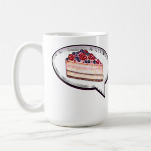 Cake Is My Love Language - Berry Cake Word Balloon Coffee Mug