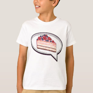 Cake Is My Love Language - Berry Cake Word Balloon T-Shirt