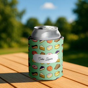 Cake Lover Delicious Cakes & Pastries Pattern Can Cooler