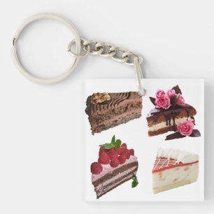 Cake Lovers Delicious Cakes Selection Keychain