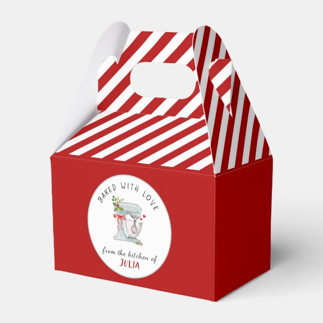 Cake mixer | Baked with love Favour Box (Front Side)