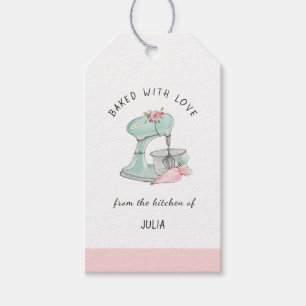 Cake mixer "baked with love"  gift tags