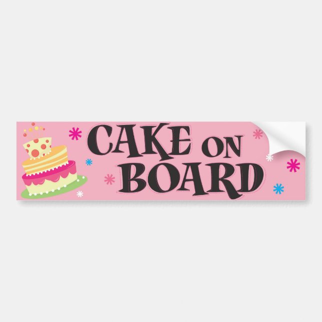 Cake on Board Bumper Sticker (Front)