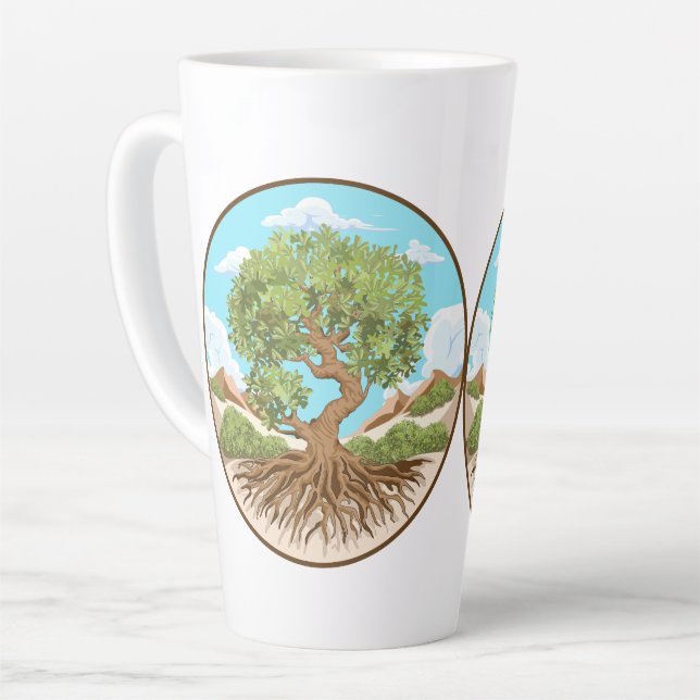 Cake Pan Latte Mug (Left Angle)