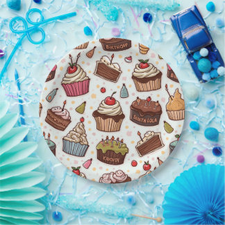 Cake Pattern Paper Napkin Paper Plate